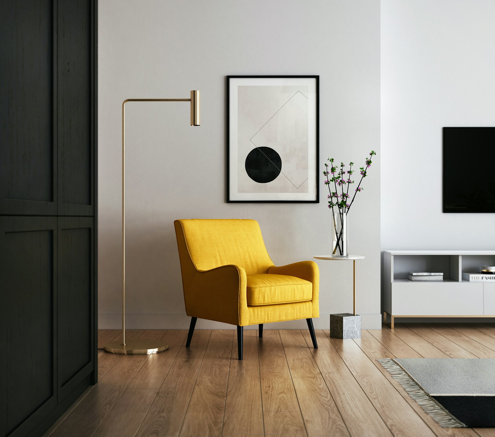A warm, muted living space in clay and oat tones with soft natural light