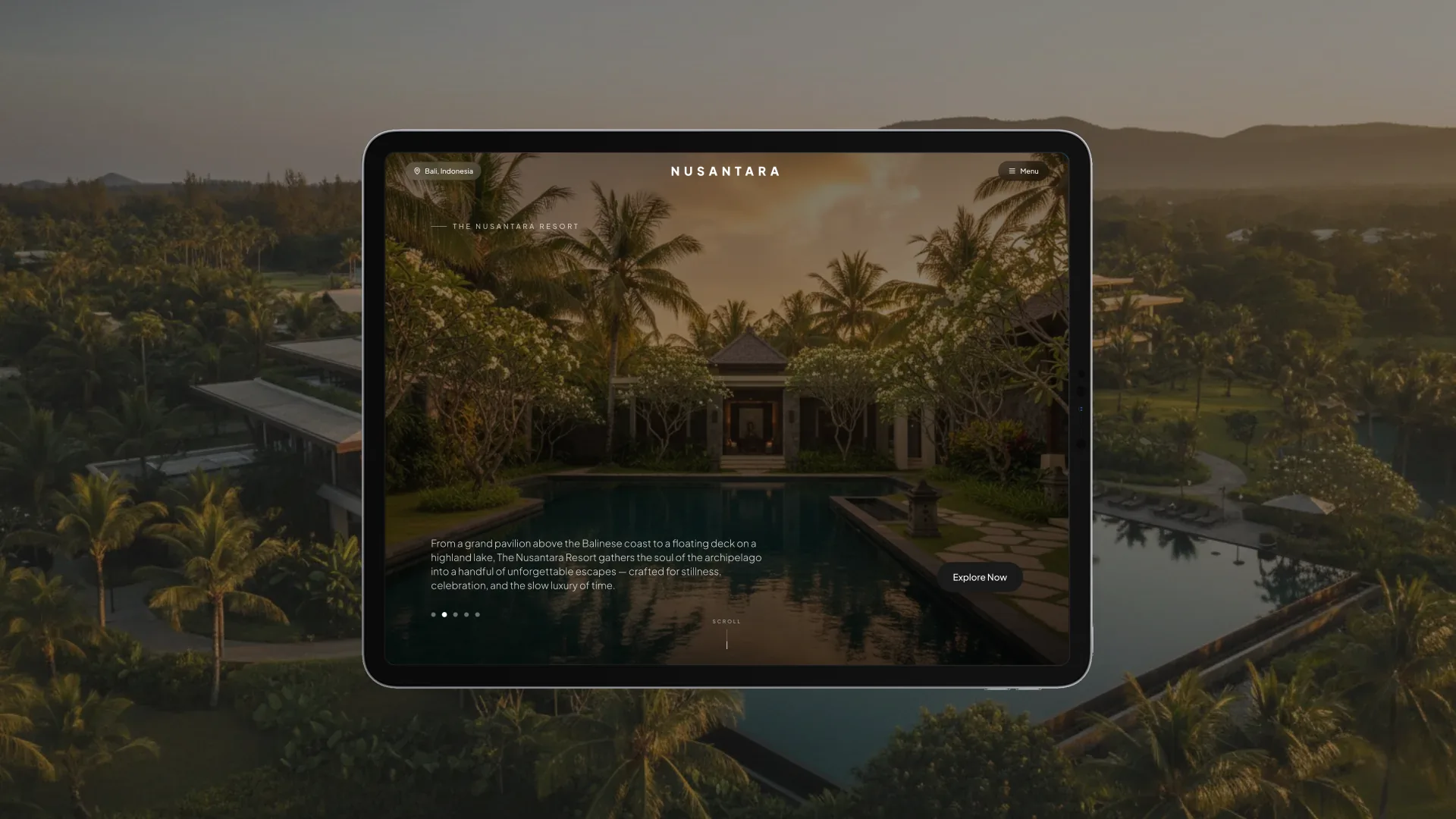 The Nusantara Resort — Luxury Landing Page