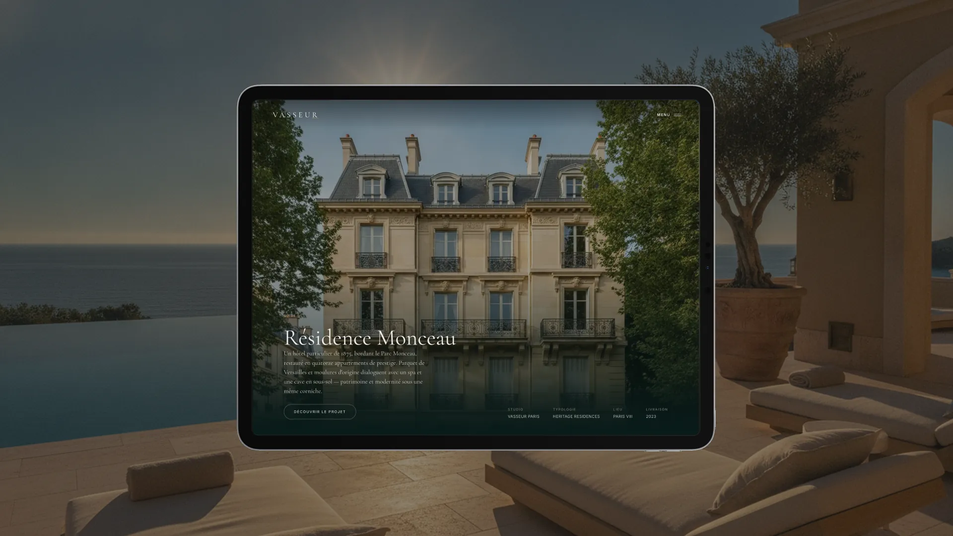 Vasseur — Luxury Landing Page